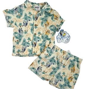 NEW Bluey Baby 2-Piece Set Shirt & Shorts | 3–6 Months | Viral Cartoon Outfit